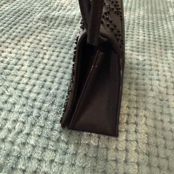 Chic Black Beaded Women's Clutch - Picture 3 of 5